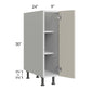 RTA Milan Beige Matte 9" Full Height Door Base Cabinet-Right Hinged with 1 Finished Side
