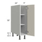 RTA Milan Beige Matte 9" Full Height Door Base Cabinet-Right Hinged with Spice Pull-Out