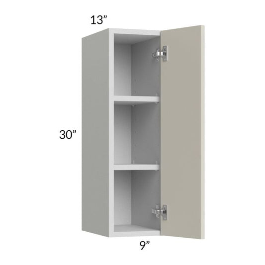 RTA Milan Beige Matte 9" x 30" Wall Cabinet-Left Hinged