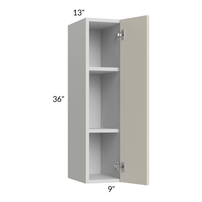 RTA Milan Beige Matte 9" x 36" Wall Cabinet-Right Hinged