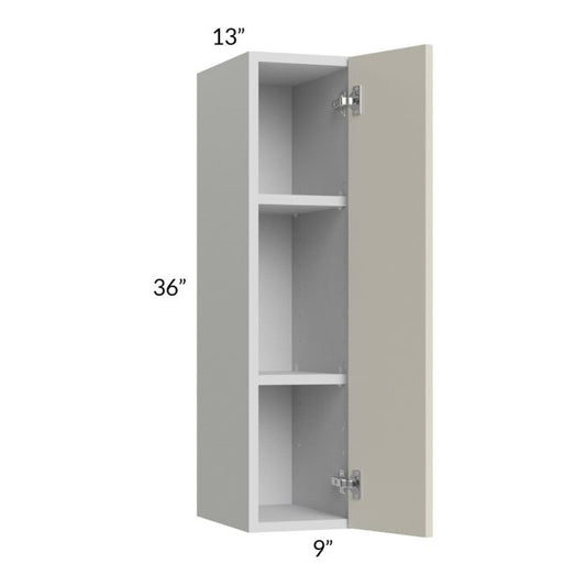 RTA Milan Beige Matte 9" x 36" Wall Cabinet-Right Hinged