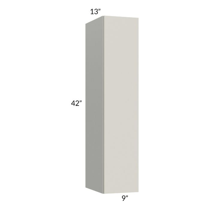 RTA Milan Beige Matte 9" x 42" Wall Cabinet-Left Hinged with 1 Finished Side