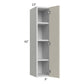 RTA Milan Beige Matte 9" x 42" Wall Cabinet-Right Hinged