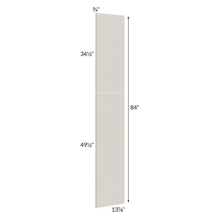 RTA Milan Beige Matte Wainscot 84 Tall Panel (for 13" deep cabinets)