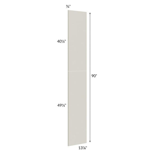 RTA Milan Beige Matte Wainscot 90 Tall Panel (for 13" deep cabinets)