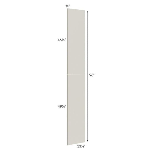RTA Milan Beige Matte Wainscot 96 Tall Panel (for 13" deep cabinets)