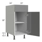 RTA Milan Grey Gloss 15" Base Cabinet-Right Hinged