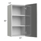 RTA Milan Grey Gloss 15" x 30" Wall Cabinet-Left Hinged