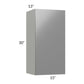 RTA Milan Grey Gloss 15" x 30" Wall Cabinet-Right Hinged with 1 Finished Side