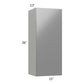 RTA Milan Grey Gloss 15" x 36" Wall Cabinet-Right Hinged with 1 Finished Side