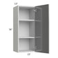 RTA Milan Grey Gloss 15" x 36" Wall Cabinet-Right Hinged with 2 Finished Sides