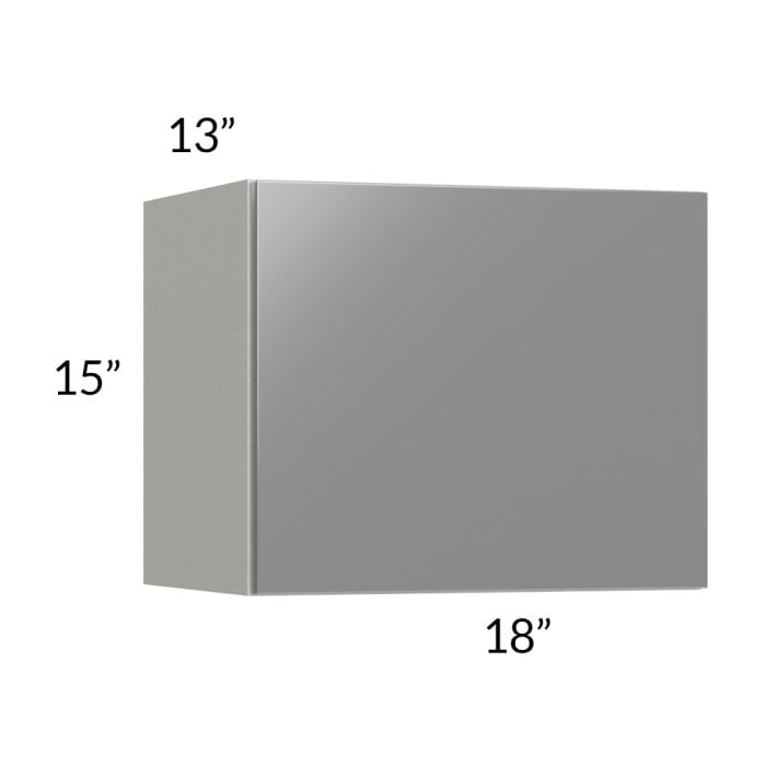 RTA Milan Grey Gloss 18" x 15" Lift-Up Door Wall Cabinet