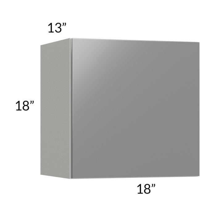 RTA Milan Grey Gloss 18" x 18" Lift-Up Door Wall Cabinet