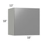 RTA Milan Grey Gloss 18" x 18" Lift-Up Door Wall Cabinet with 2 Finished Sides