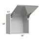 RTA Milan Grey Gloss 18" x 18" Lift-Up Door Wall Cabinet with 2 Finished Sides