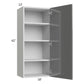 RTA Milan Grey Gloss 18" x 42" Wall Cabinet-Left Hinged