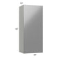 RTA Milan Grey Gloss 18" x 42" Wall Cabinet-Right Hinged with 2 Finished Sides