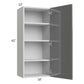 RTA Milan Grey Gloss 18" x 42" Wall Cabinet-Right Hinged
