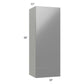RTA Milan Grey Gloss 18" x 48" x 15" Wall Cabinet with Drawers-Right Hinged with 2 Finished Sides