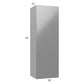 RTA Milan Grey Gloss 18" x 54" x 15" Wall Cabinet with Drawers-Right Hinged with 1 Finished Side