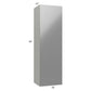 RTA Milan Grey Gloss 18" x 60" x 15" Wall Cabinet with Drawers-Left Hinged