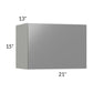 RTA Milan Grey Gloss 21" x 15" Lift-Up Door Wall Cabinet with 1 Finished Side
