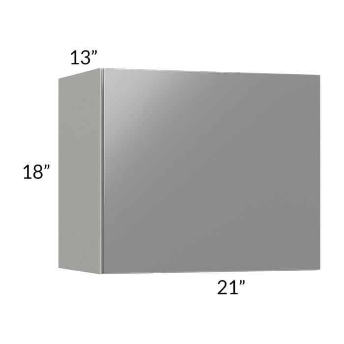 RTA Milan Grey Gloss 21" x 18" Lift-Up Door Wall Cabinet