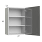 RTA Milan Grey Gloss 21" x 30" Wall Cabinet-Left Hinged