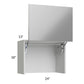 RTA Milan Grey Gloss 24" Countertop Wall Appliance Cabinet with 2 Finished Sides