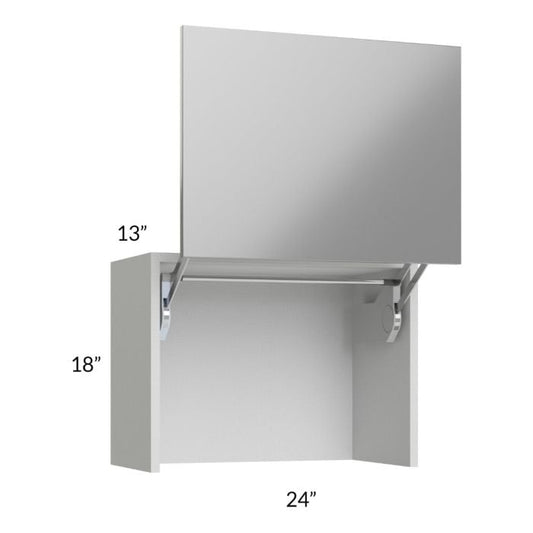 RTA Milan Grey Gloss 24" Countertop Wall Appliance Cabinet