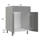 RTA Milan Grey Gloss 24" Sink Base Cabinet with Sink Tilt-Out