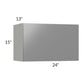 RTA Milan Grey Gloss 24" x 15" Lift-Up Door Wall Cabinet with 2 Finished Sides