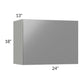 RTA Milan Grey Gloss 24" x 18" Lift-Up Door Wall Cabinet with 2 Finished Sides
