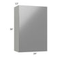 RTA Milan Grey Gloss 24" x 36" Wall Cabinet (1 door)-Right Hinged with 2 Finished Sides