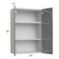 RTA Milan Grey Gloss 24" x 36" Wall Cabinet with 1 Finished Side
