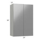 RTA Milan Grey Gloss 24" x 36" Wall Cabinet with 2 Finished Sides