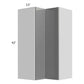 RTA Milan Grey Gloss 24" x 42" Square Corner Wall Cabinet-Right Hinged with 1 Finished Side