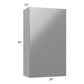 RTA Milan Grey Gloss 24" x 42" Wall Cabinet (1 door)-Left Hinged with 2 Finished Sides