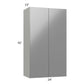 RTA Milan Grey Gloss 24" x 42" Wall Cabinet