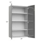 RTA Milan Grey Gloss 24" x 42" Wall Cabinet