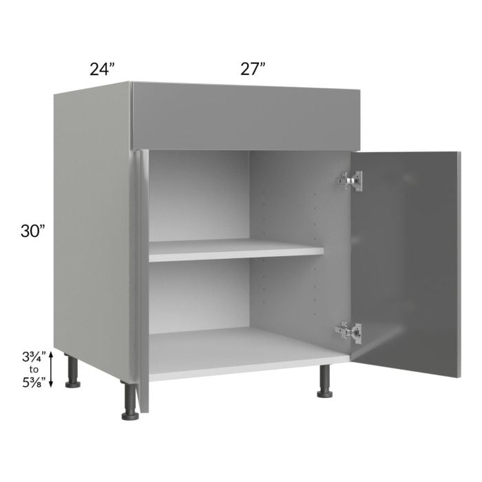RTA Milan Grey Gloss 27" Base Cabinet