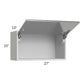 RTA Milan Grey Gloss 27" x 15" Lift-Up Door Wall Cabinet