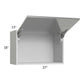 RTA Milan Grey Gloss 27" x 18" Lift-Up Door Wall Cabinet