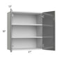 RTA Milan Grey Gloss 27" x 30" Wall Cabinet