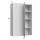 RTA Milan Grey Gloss 27" x 42" Blind Corner Wall Cabinet-Right-Hinged Door on Left with 1 Finished Side