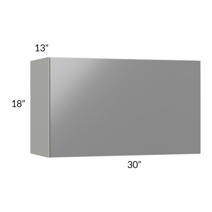 RTA Milan Grey Gloss 30" Countertop Wall Appliance Cabinet