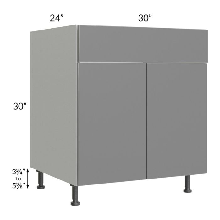RTA Milan Grey Gloss 30" Sink Base Cabinet