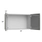RTA Milan Grey Gloss 30" x 18" Wall Cabinet with 1 Finished Side
