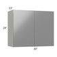 RTA Milan Grey Gloss 30" x 24" Wall Cabinet with 2 Finished Sides