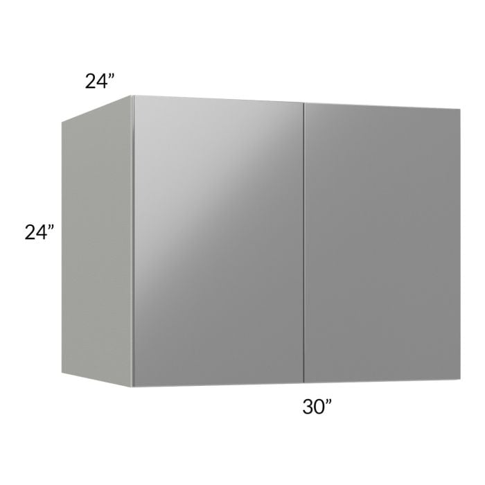 RTA Milan Grey Gloss 30" x 24" x 24" Wall Cabinet